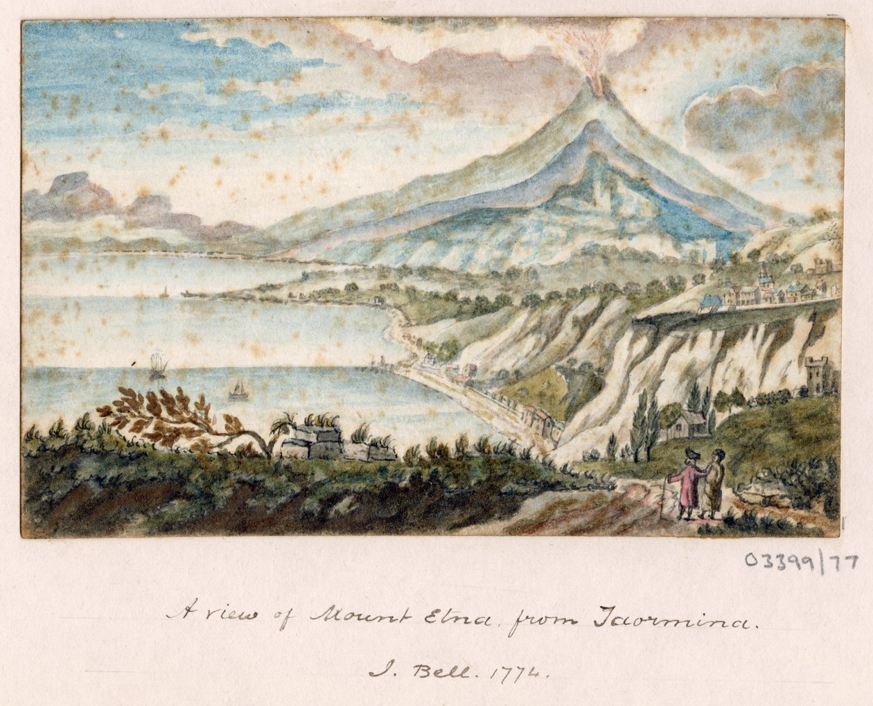 一連のスケッチ、イギリス、大陸、アメリカの景色 1772-1778 (水彩) 作： ブリティッシュスクール