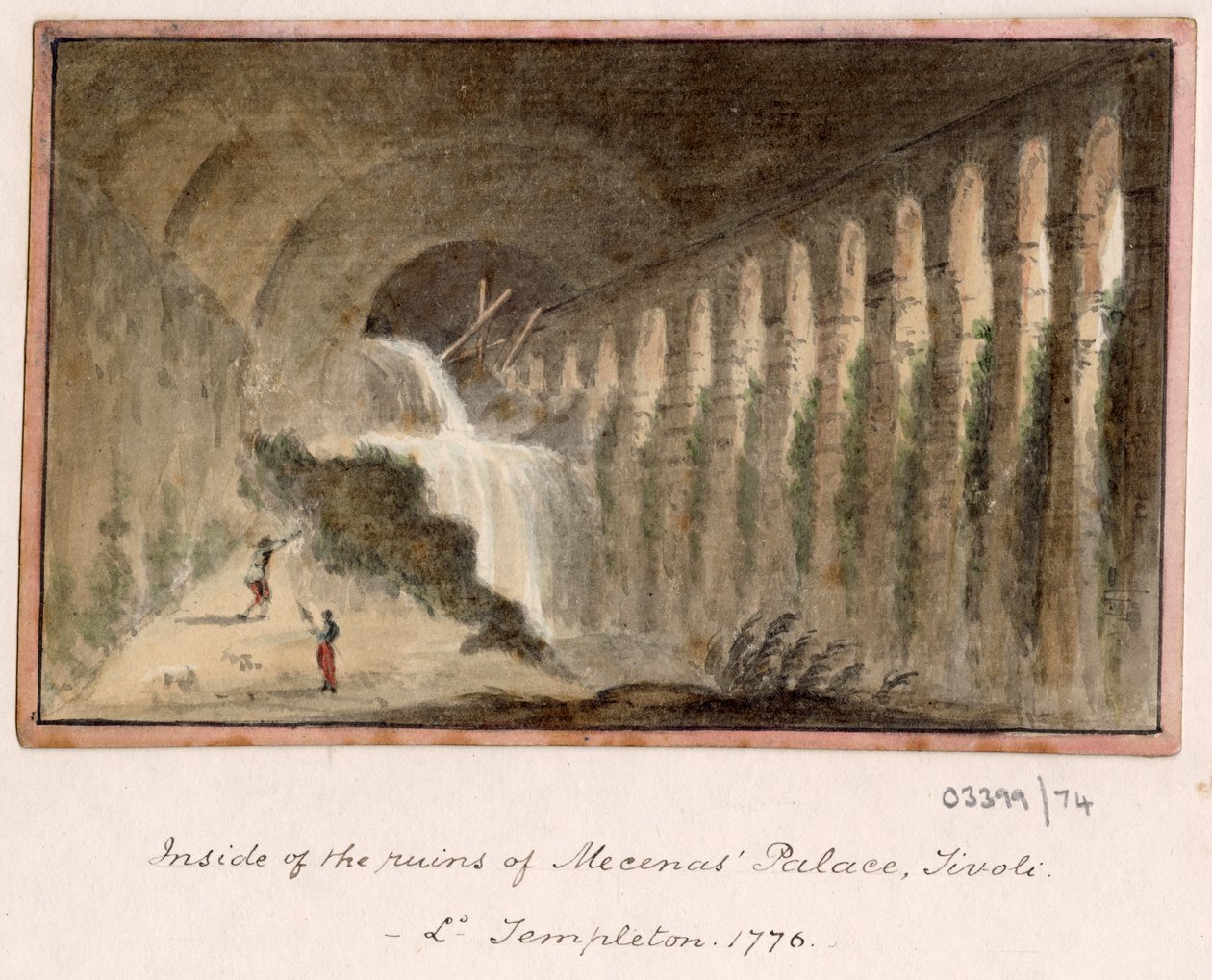 一連のスケッチ、イギリス、大陸、アメリカの景色 1772-1778 (水彩) 作： ブリティッシュスクール