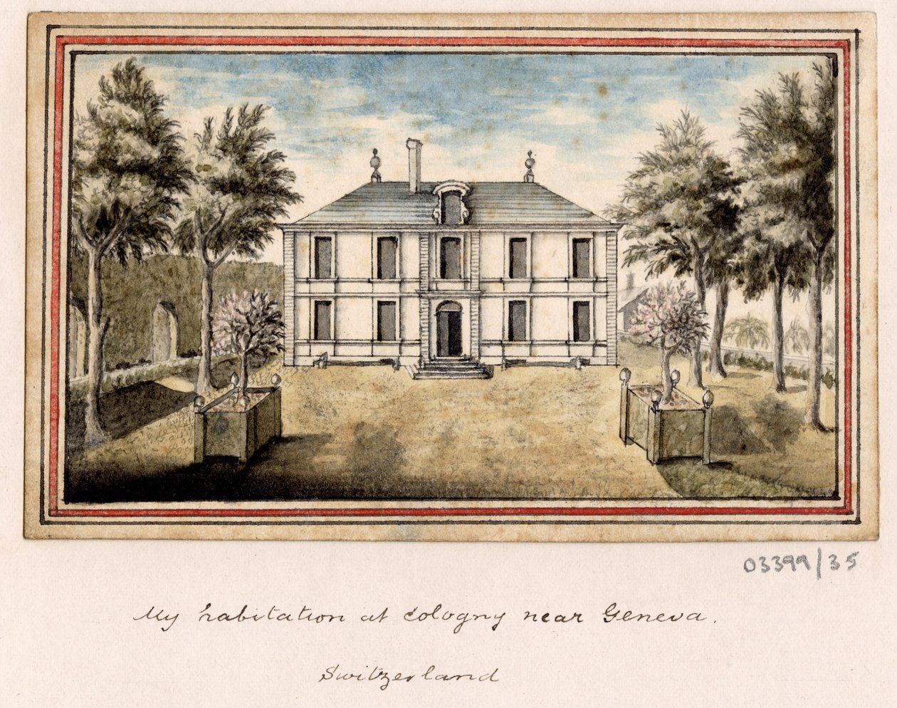 一連のスケッチ、イギリス、大陸、アメリカの景色 1772-1778 (水彩) 作： ブリティッシュスクール
