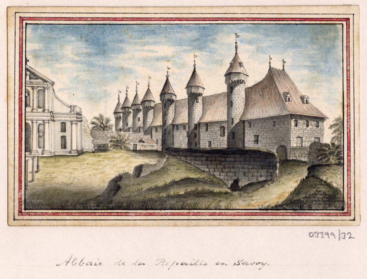 一連のスケッチ、イギリス、大陸、アメリカの景色 1772-1778 (水彩) 作： ブリティッシュスクール