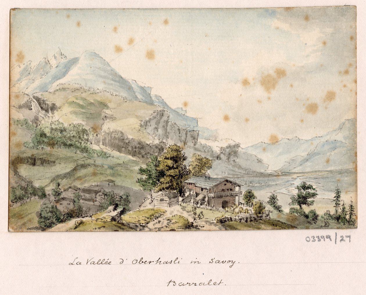 一連のスケッチ、イギリス、大陸、アメリカの景色 1772-1778 (水彩) 作： ブリティッシュスクール