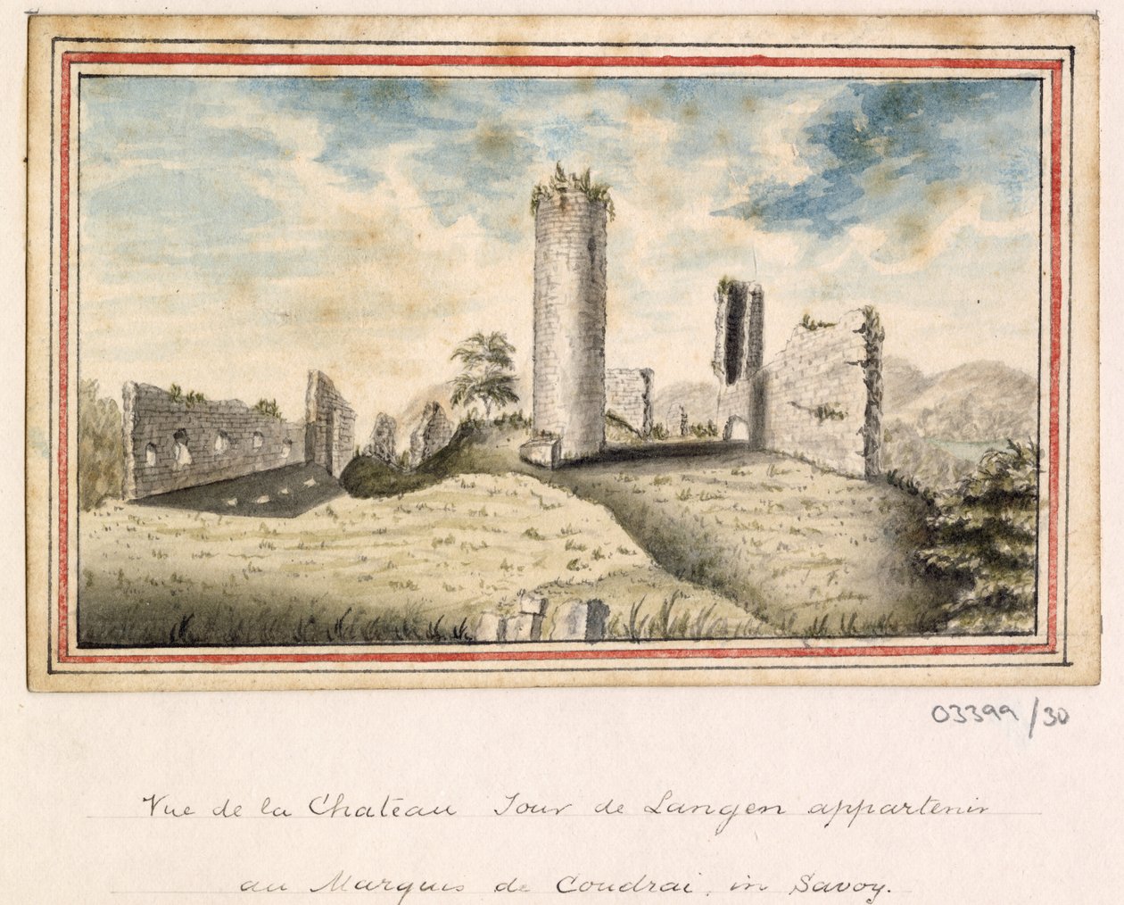 一連のスケッチ、イギリス、大陸、アメリカの景色 1772-1778 (水彩) 作： ブリティッシュスクール