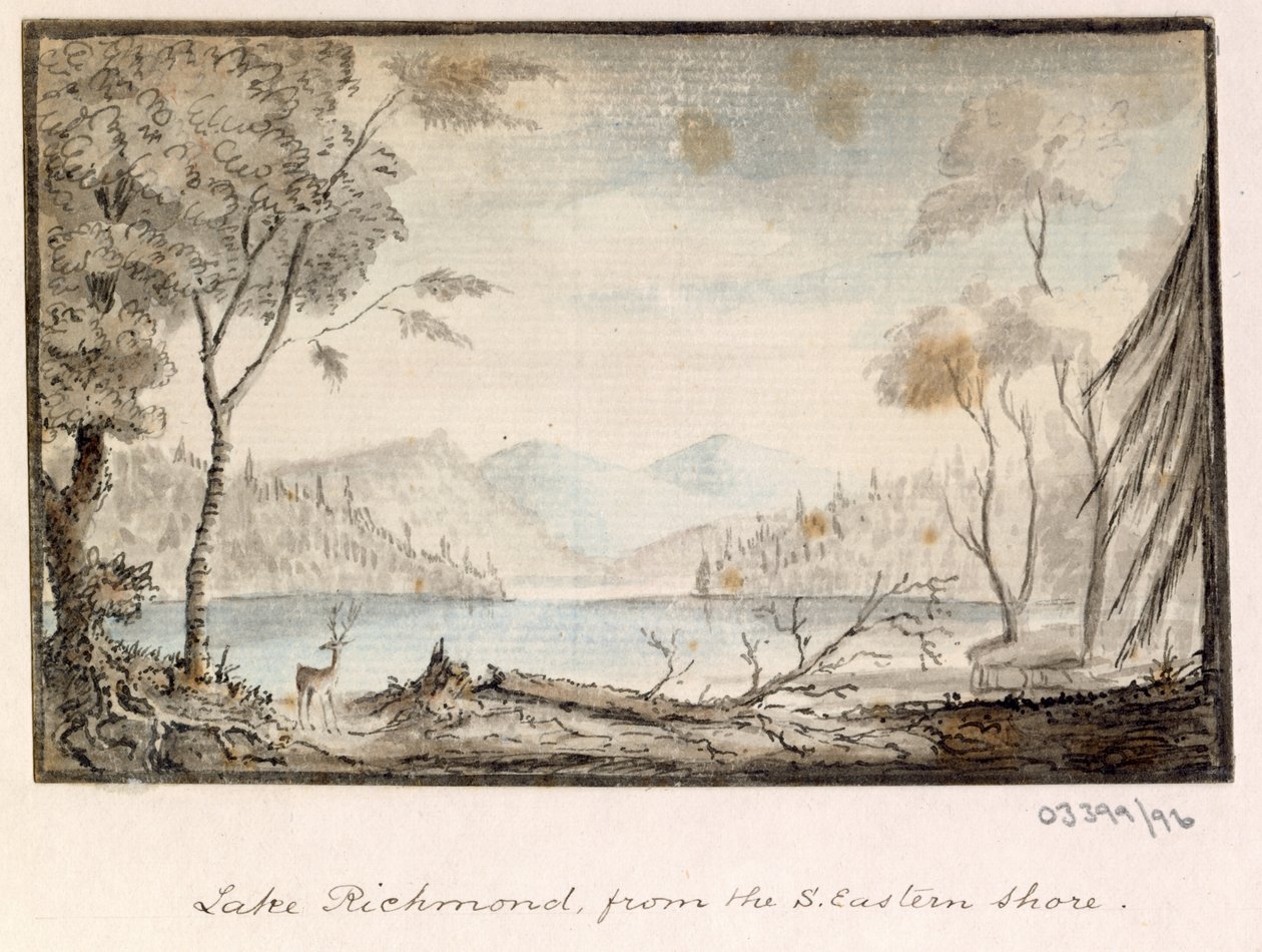 一連のスケッチ、イギリス、大陸、アメリカの景色 1772-1778 (水彩) 作： ブリティッシュスクール