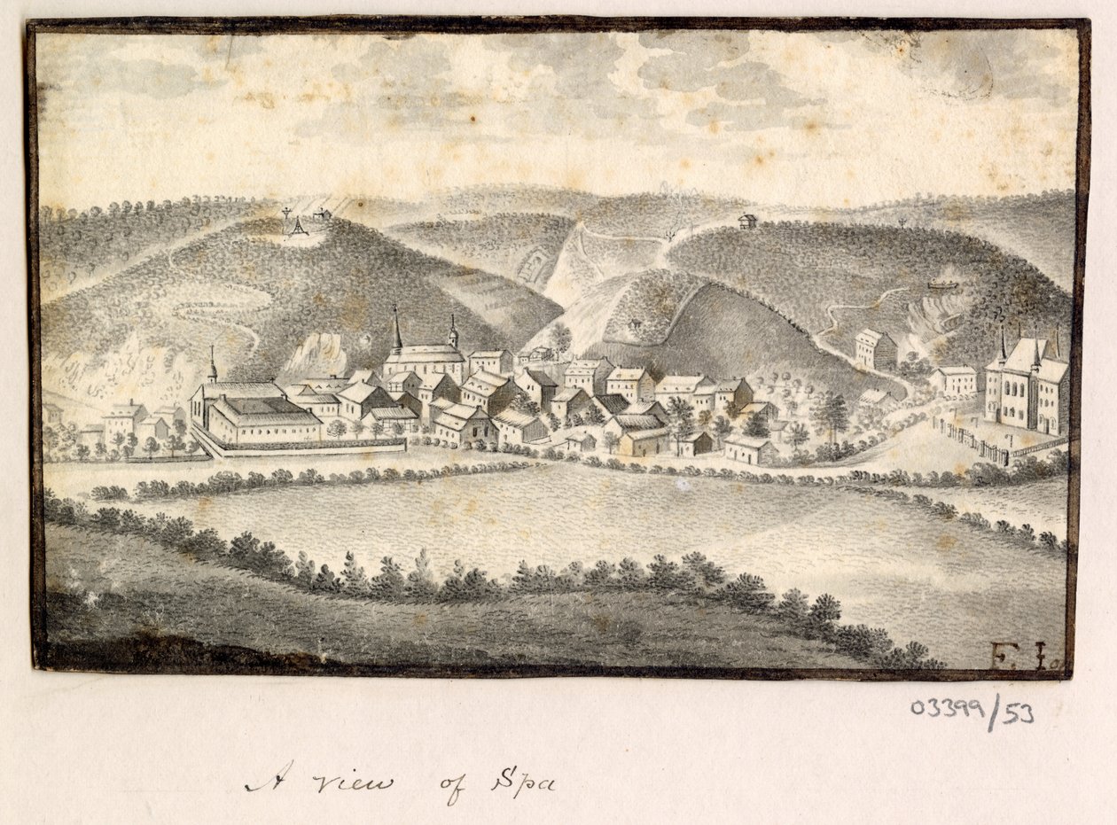 一連のスケッチ、イギリス、大陸、アメリカの景色 1772-1778 (水彩) 作： ブリティッシュスクール