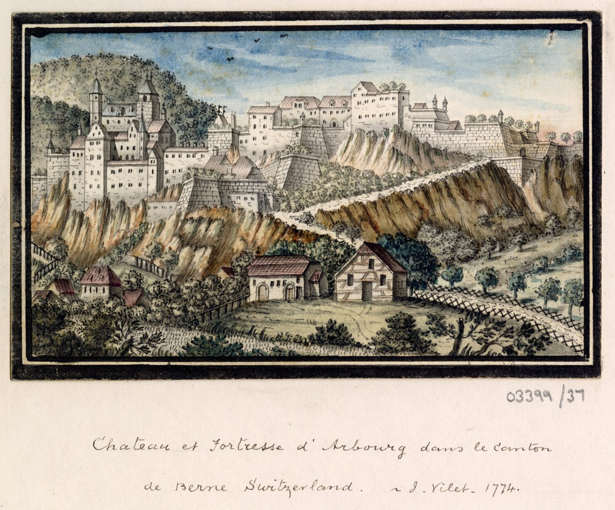 一連のスケッチ、イギリス、大陸、アメリカの景色 1772-1778 (水彩) 作： ブリティッシュスクール