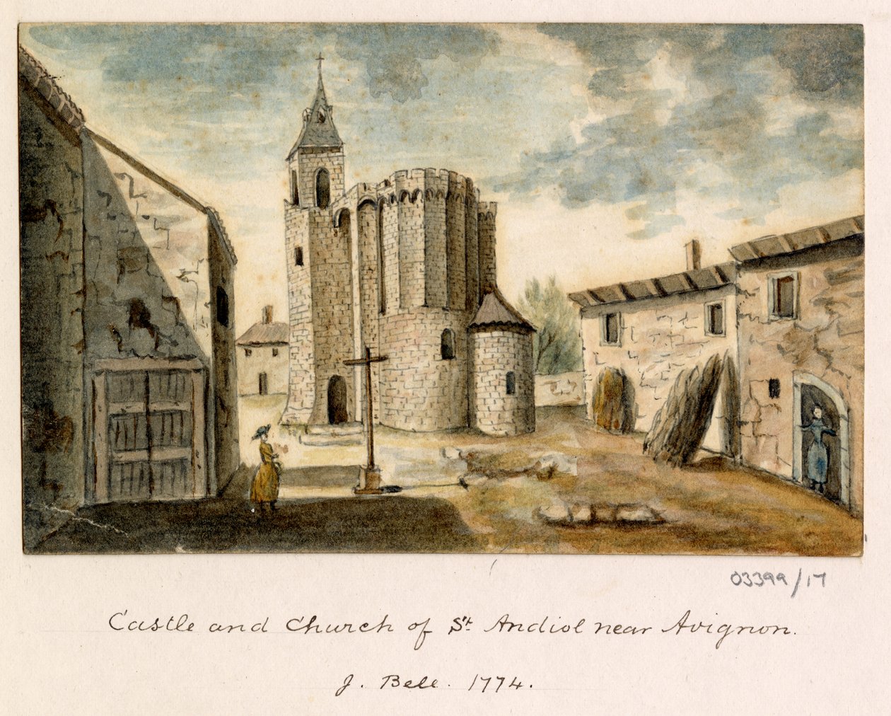 一連のスケッチ、イギリス、大陸、アメリカの景色 1772-1778 (水彩) 作： ブリティッシュスクール