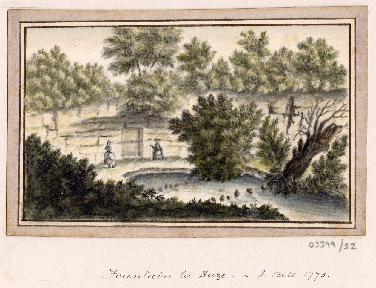 一連のスケッチ、イギリス、大陸、アメリカの景色 1772-1778 (水彩) 作： ブリティッシュスクール