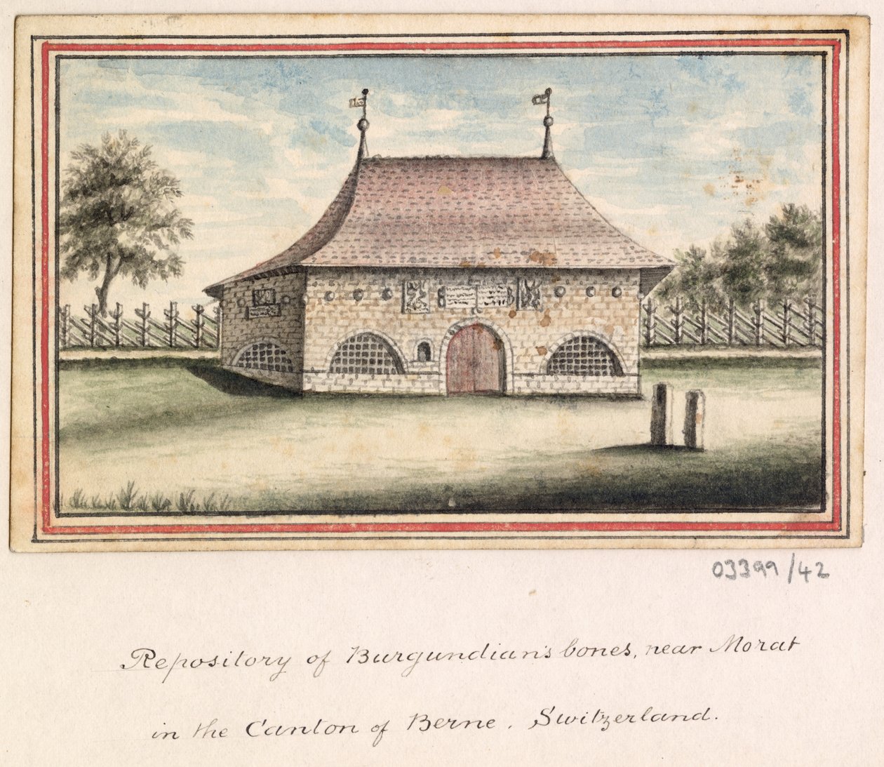 一連のスケッチ、イギリス、大陸、アメリカの景色 1772-1778 (水彩) 作： ブリティッシュスクール