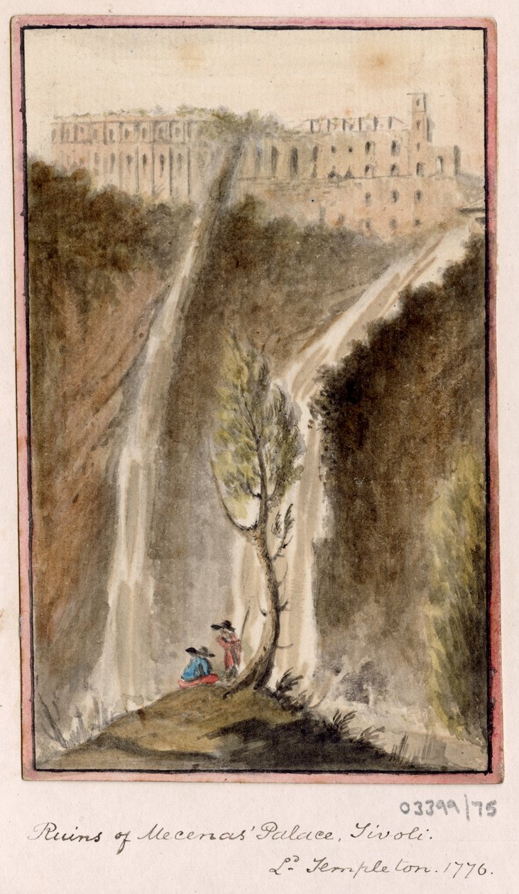 一連のスケッチ、イギリス、大陸、アメリカの景色 1772-1778 (水彩) 作： ブリティッシュスクール