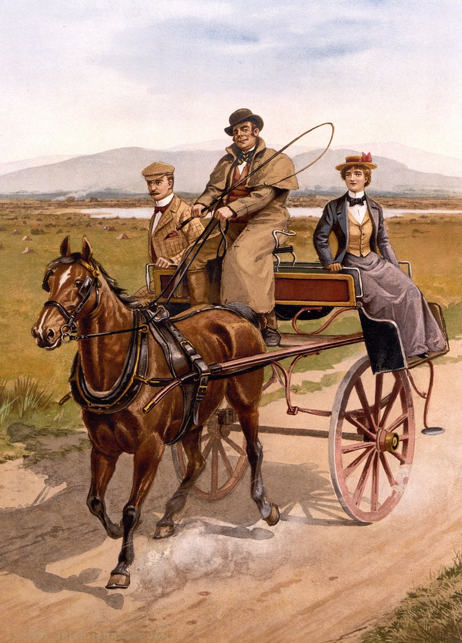 アイルランドのジャンティングカー、1895年頃（カラーリソ） 作： ブリティッシュスクール