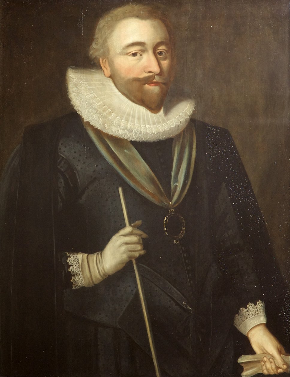 ポートランド伯爵リチャード・ウェストン（大蔵卿）1630年頃（油彩・パネル 作： ブリティッシュスクール