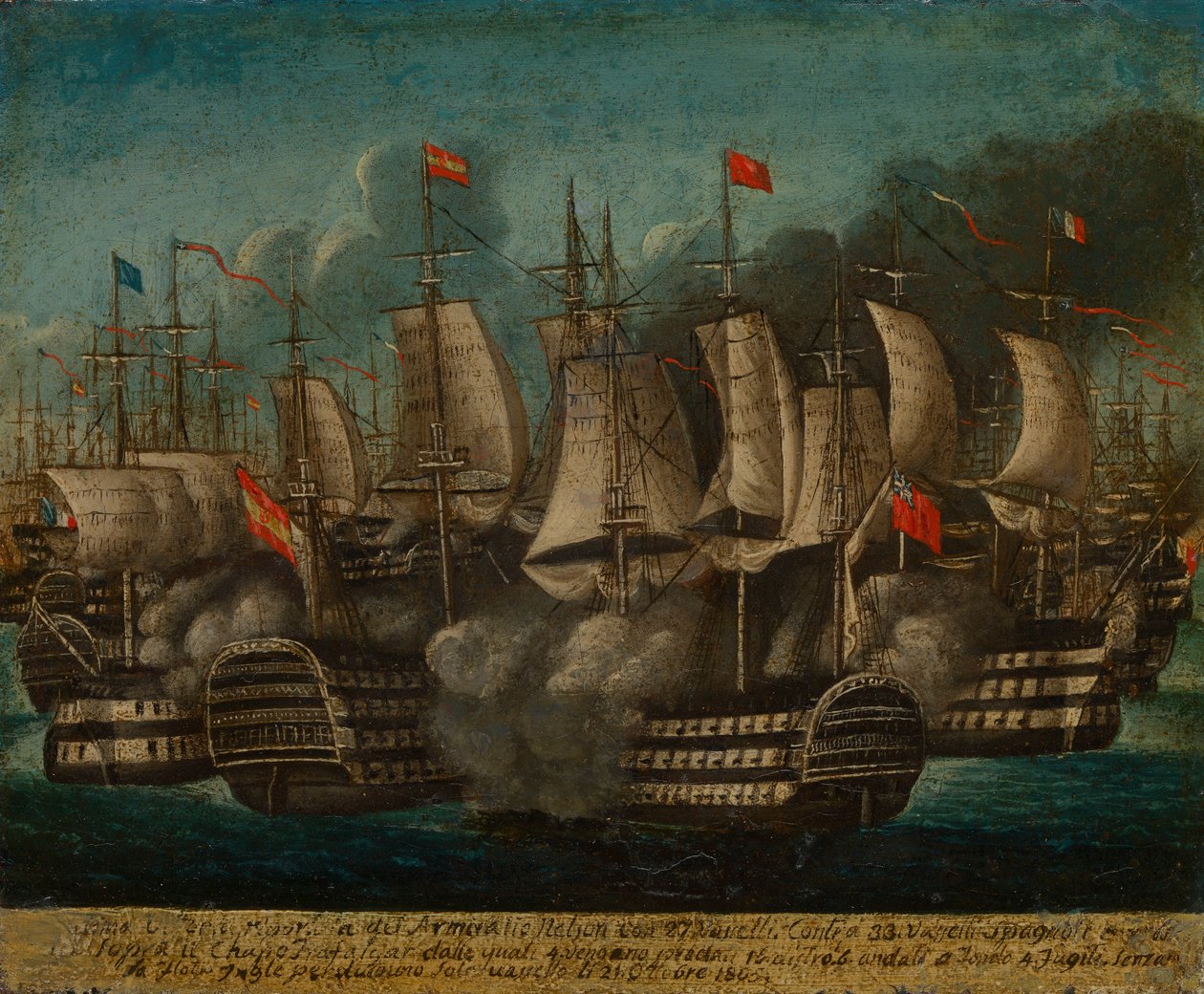 トラファルガーの海戦、1805年10月21日」ブリティッシュ・スクール 作： ブリティッシュスクール