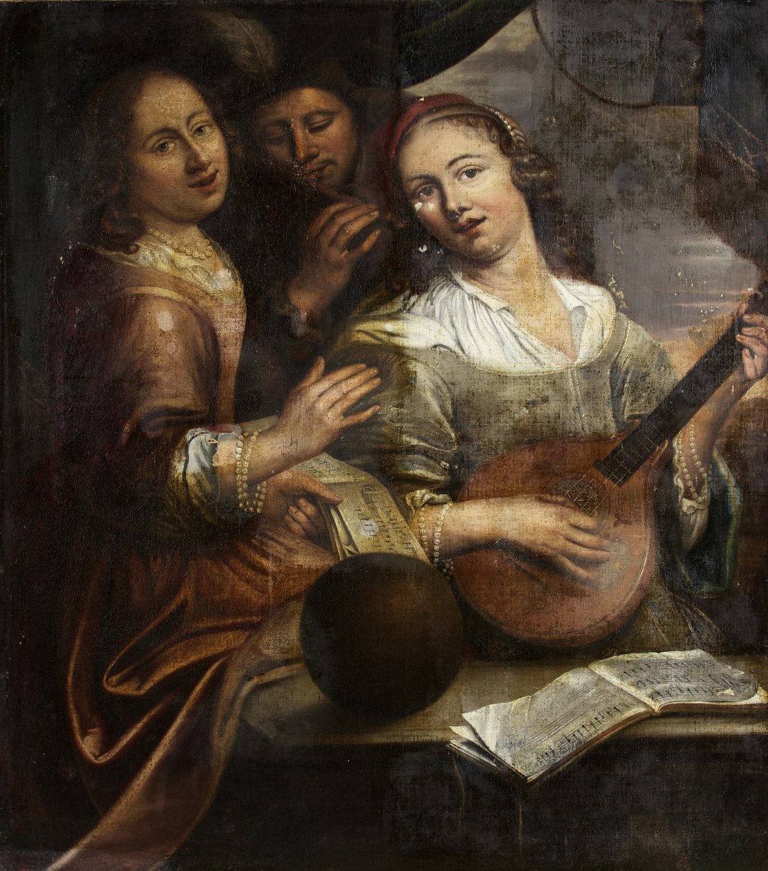 3人の音楽家」1700年頃（油彩・キャンバス 作： ブリティッシュスクール