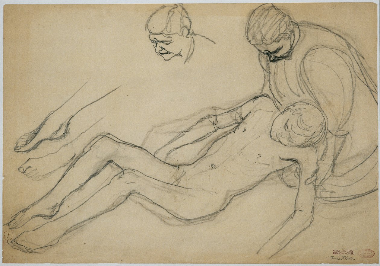 なることと去ること（下絵）、1920年頃（紙に鉛筆） 作： 