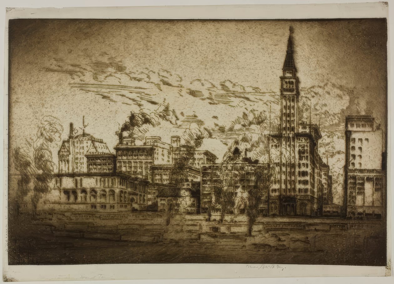 シカゴ - モンゴメリー・ウォード・タワー 作： ブロールジュリアスオルソンノルドフェルト