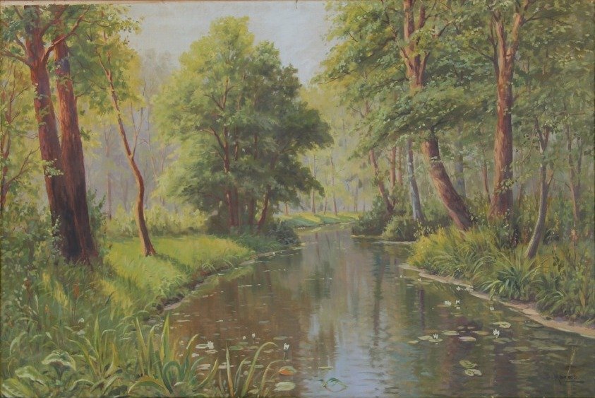 Waldlandschaft mit Flussn 作： ブルーノ・モラス