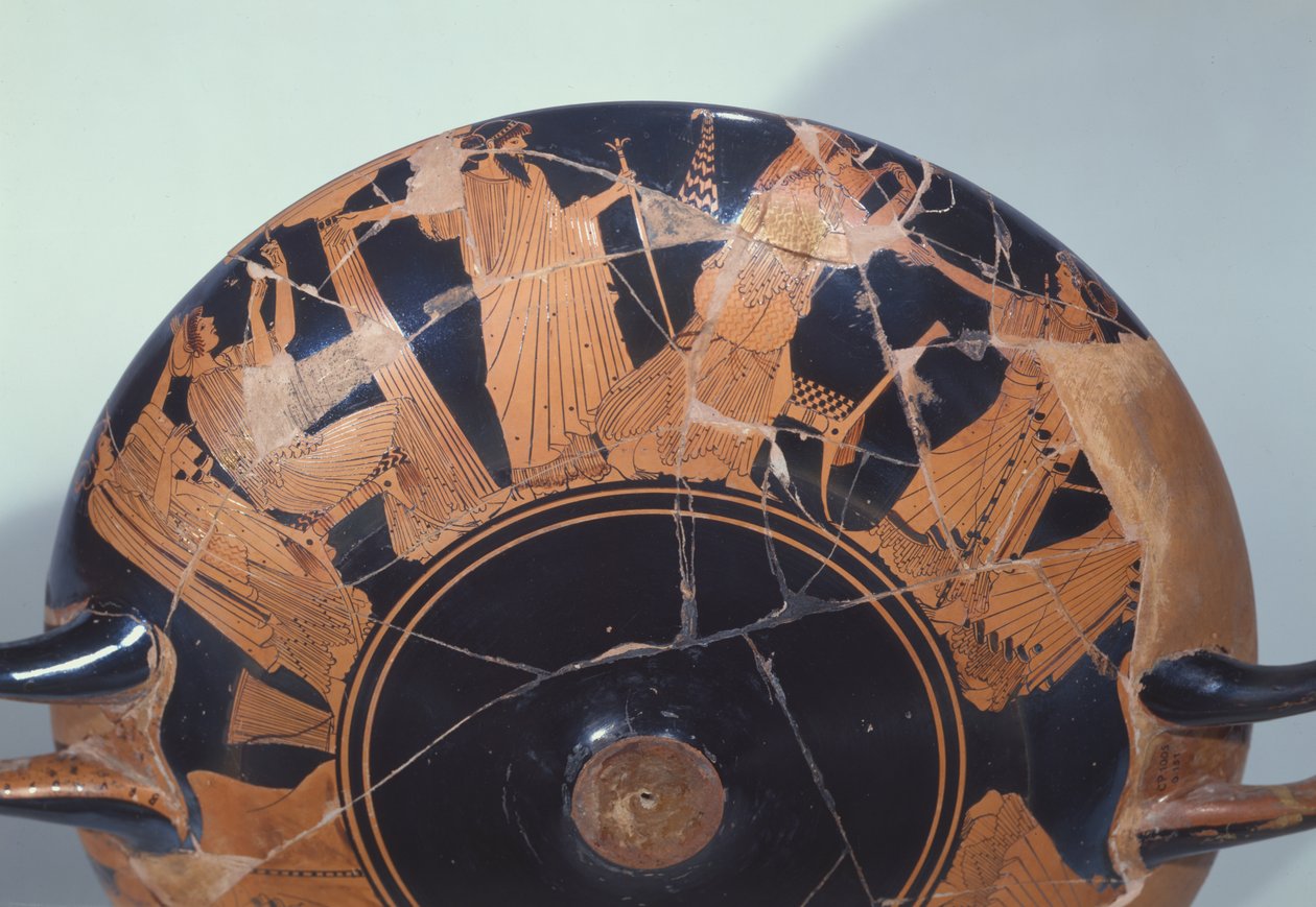 ヴァルチの紀元前495年頃の陶器（詳細） 作： ブリゴスの画家