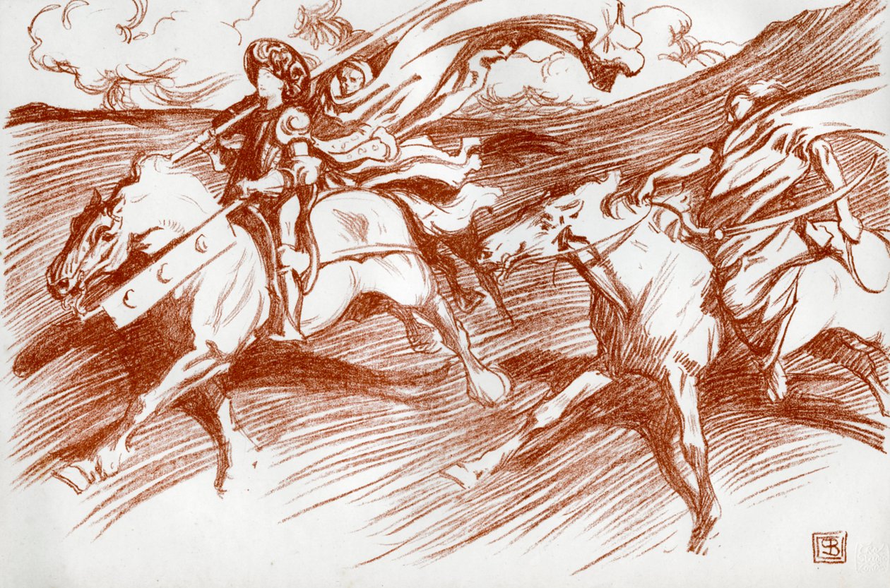 騎士とその仲間、1898年。 作： ジョン・バイアム・リストン・ショー