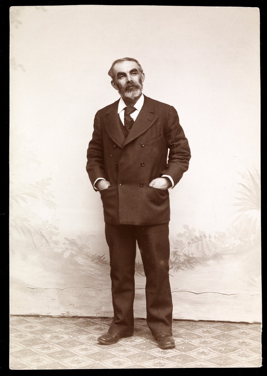 労働党首ジョン・バーンズ、1893-4（銀ゼラチン印刷） 作： バイロンカンパニー