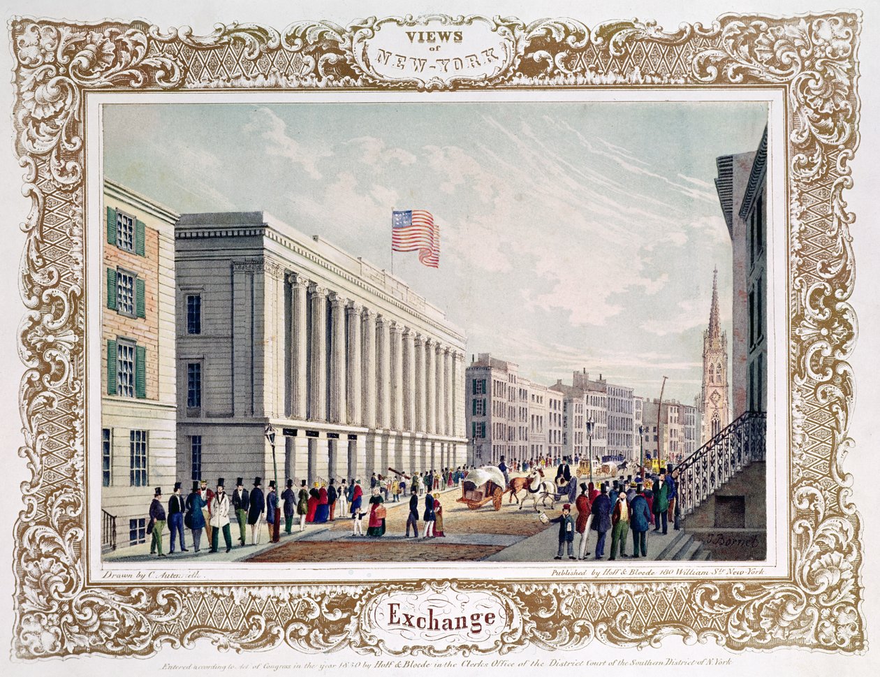 Exchange、ニューヨーク市、1850年公開 作： C.オーテンリート