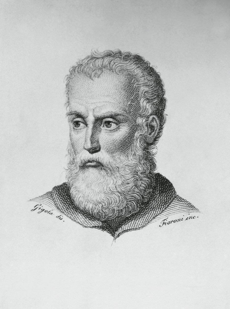 イタリアの作家・詩人、アンニバレ・カロ（1507-1566）の肖像、ジョヴァンニ・バッティスタ・ジゴラ（1767-1841）のデッサンの後、アド・フィオローニ（1812-1833）が彫ったもの 作： JBとブラウンJ.とロウボサム