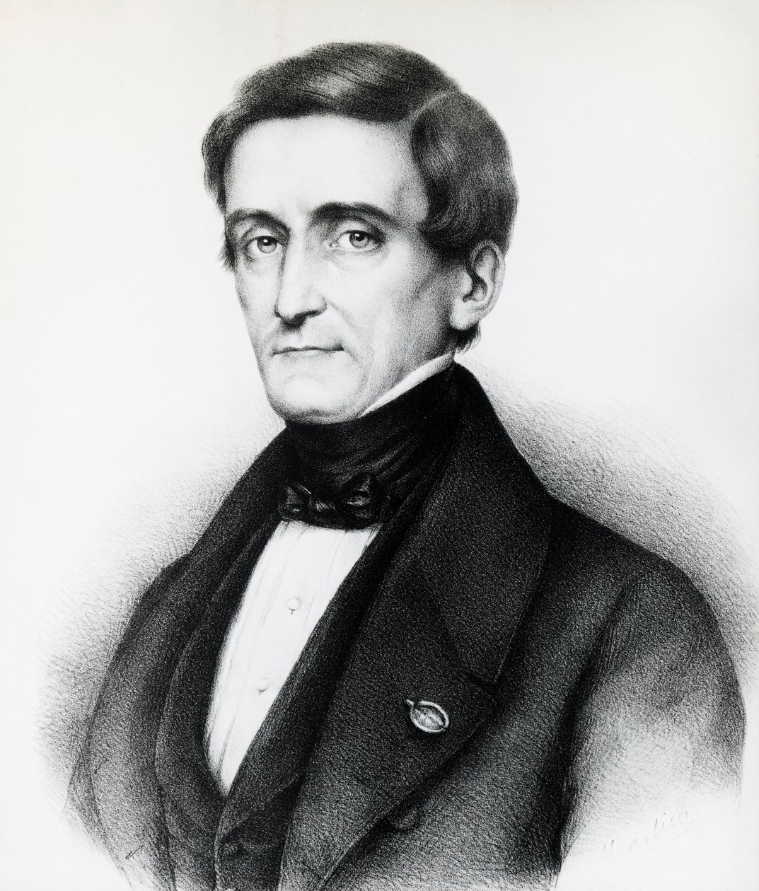 イタリアの法学者ペッレグリーノ・ロッシ（1787-1848）の肖像、リトグラフ 作： JBとブラウンJ.とロウボサム