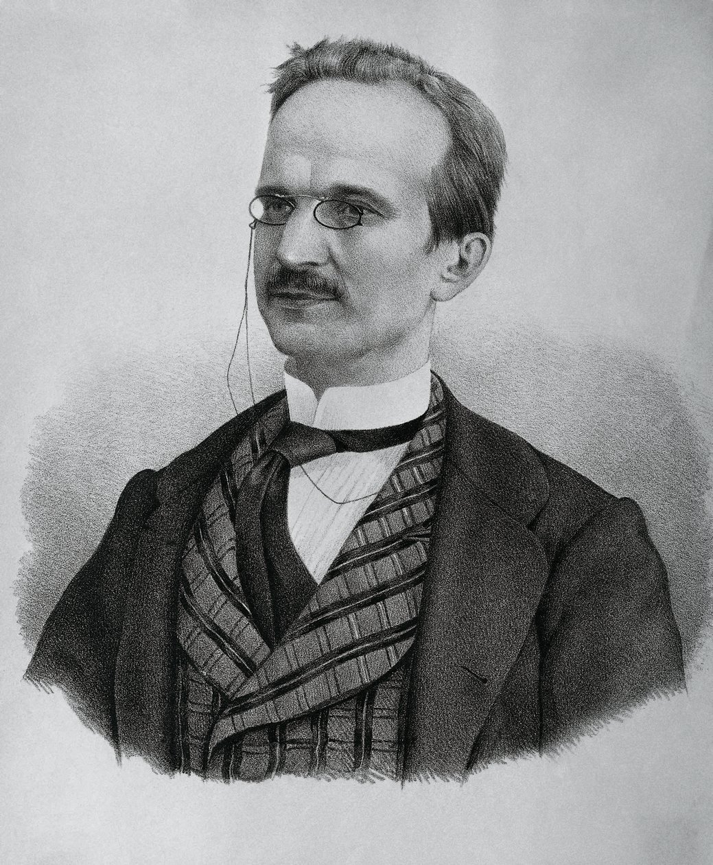 イタリアの政治家、ウルバノ・ラッタッツィ（1808-1873）の肖像、リトグラフ 作： JBとブラウンJ.とロウボサム