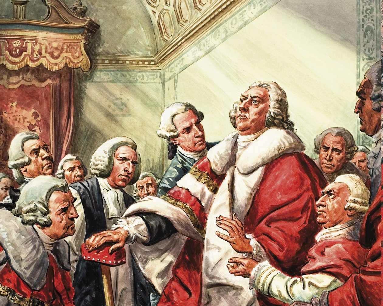ウィリアム・ピット、1778年、議会で最後の演説 作： CL ダウティ