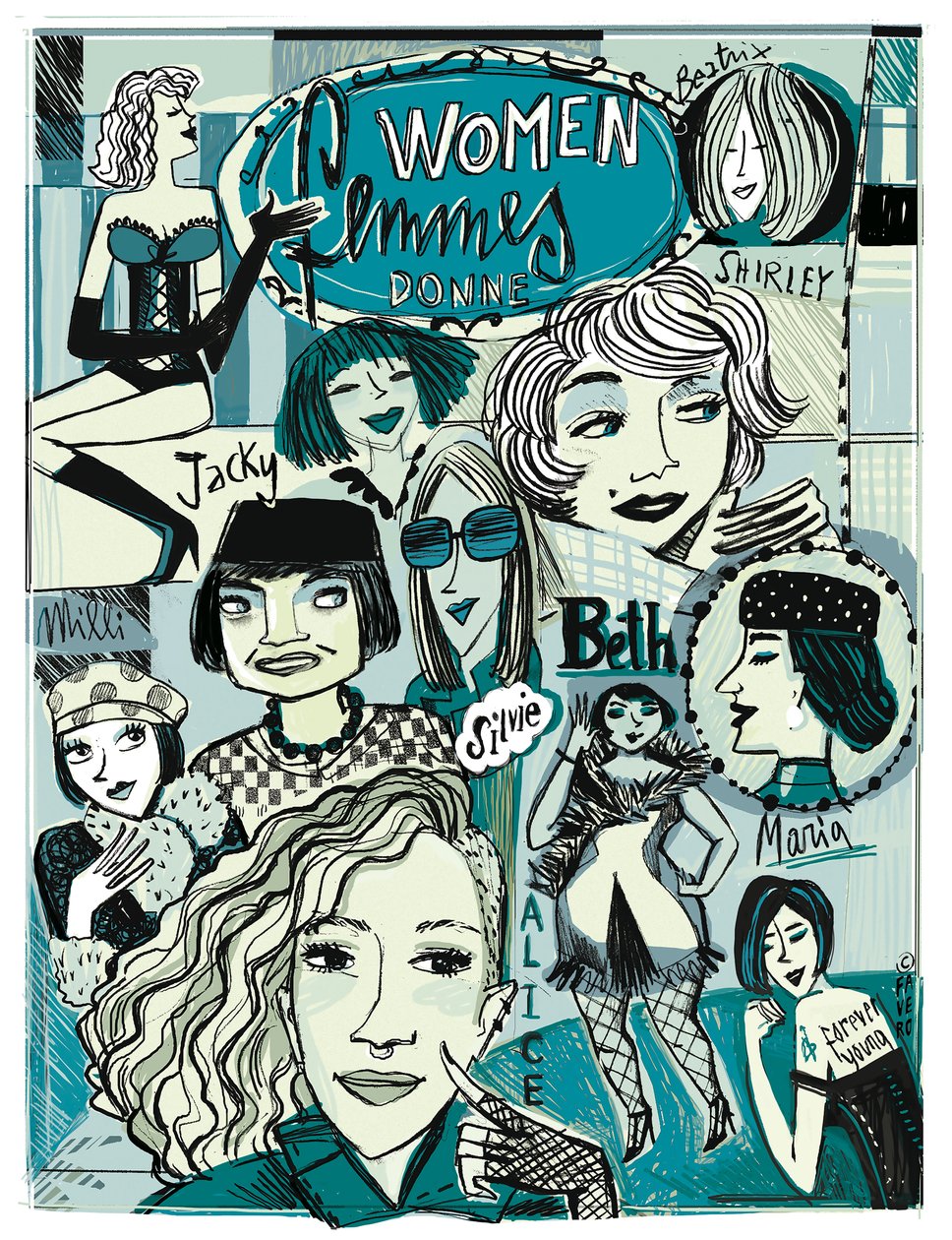 女性、ドンネ 作： コスタンツァ・ファヴェロ