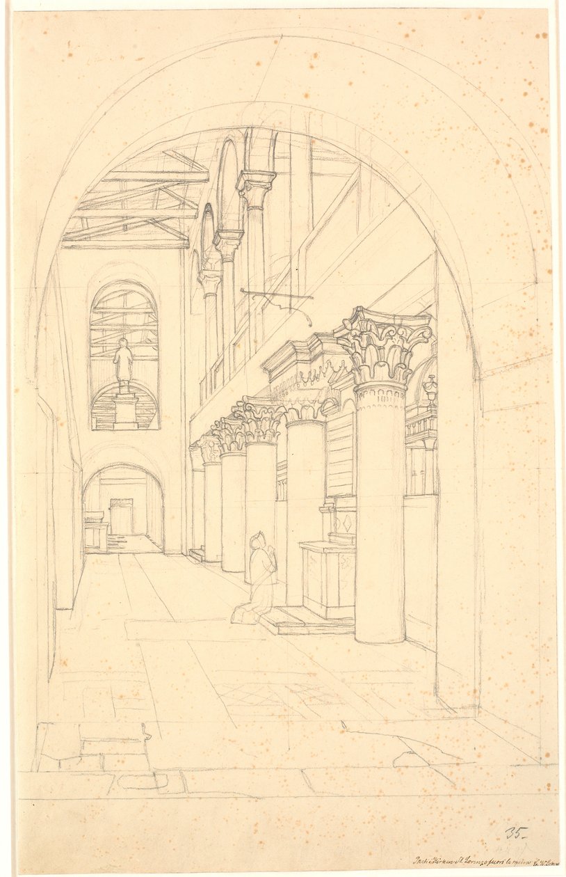 Et parti i kirken S. Lorenzo fuori le Mura, Rom 作： クリストファー・ヴィルヘルム・エッカースバーグ