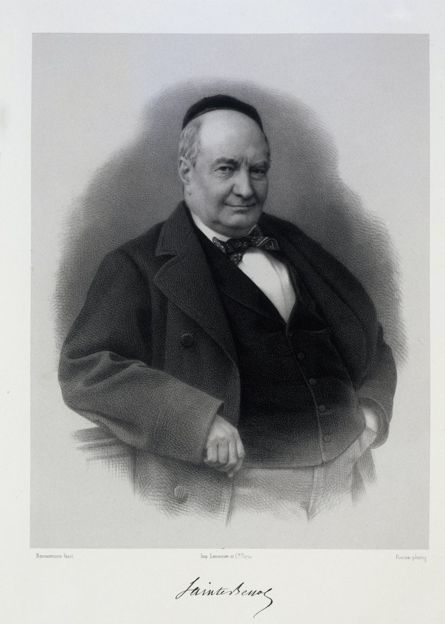 シャルル・オーギュスタン・サント・ブーヴ 1804-1869。 作： C.ボルネマン