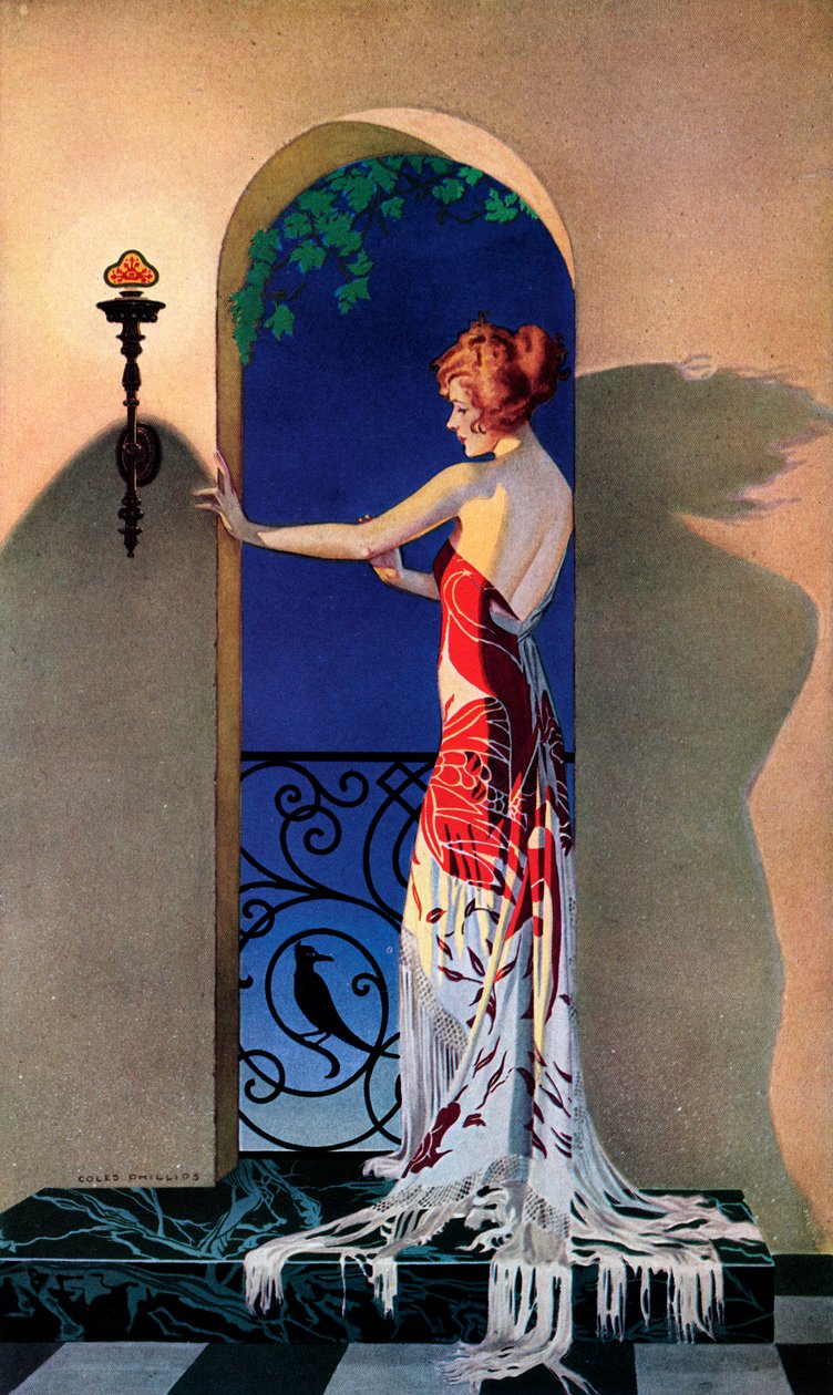 ファッショナブルな1920年代のスペインの女性、1925年頃（スクリーンプリント 作： C.コールズフィリップス