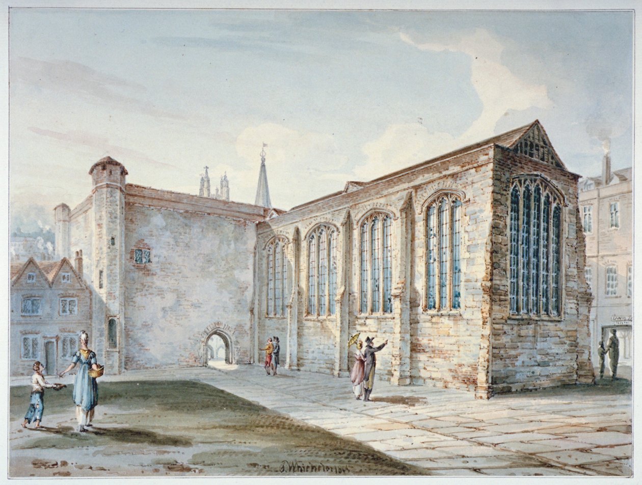 Holy Trinity Chapel, Leadenhall Street, known as Leadenhall Chapel, City of London, 1805年。             作： Cジョン・ウィッチェロ