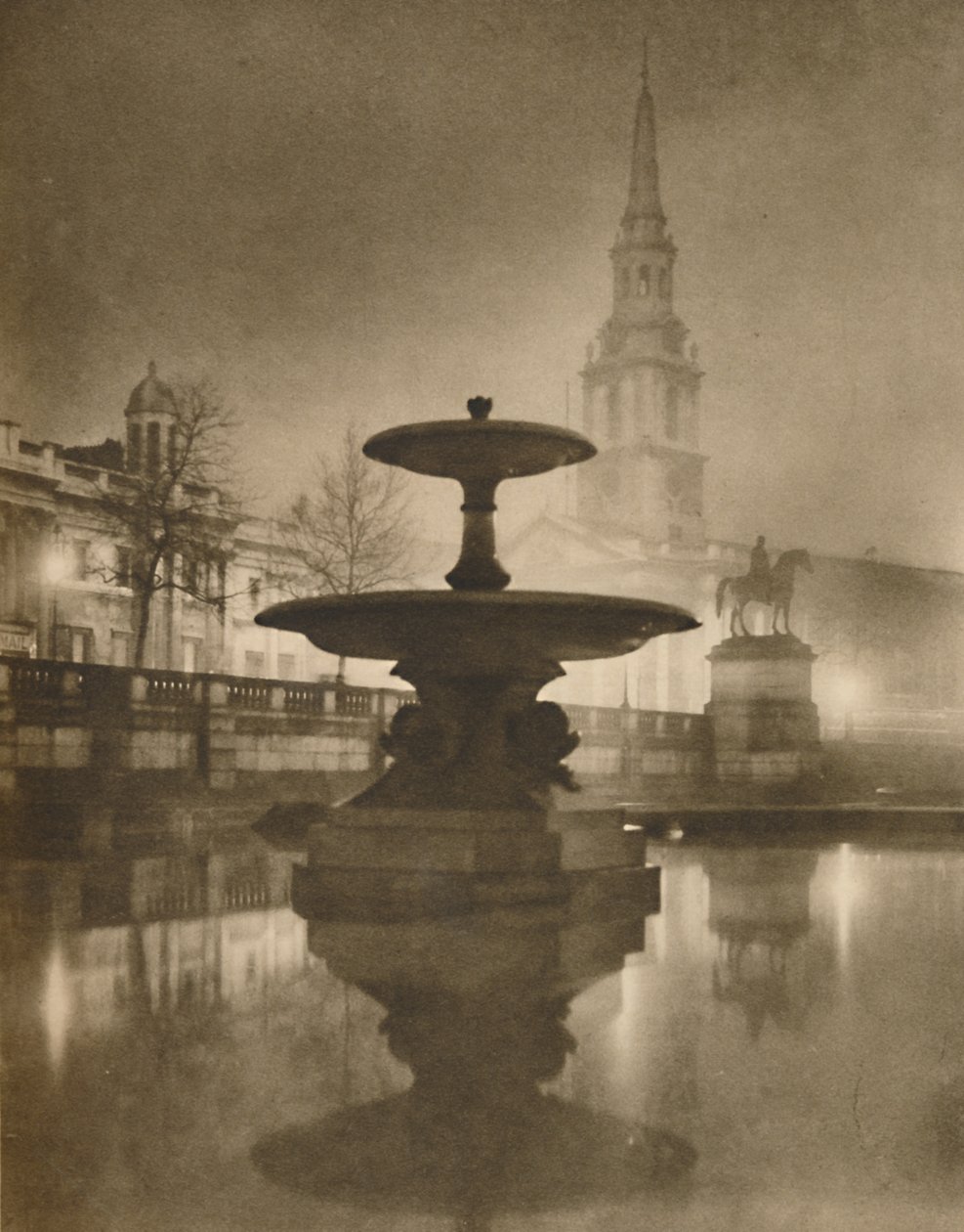 「夜の雨が歩道を反射のプールに変えた」、c1935。 作： カルキン
