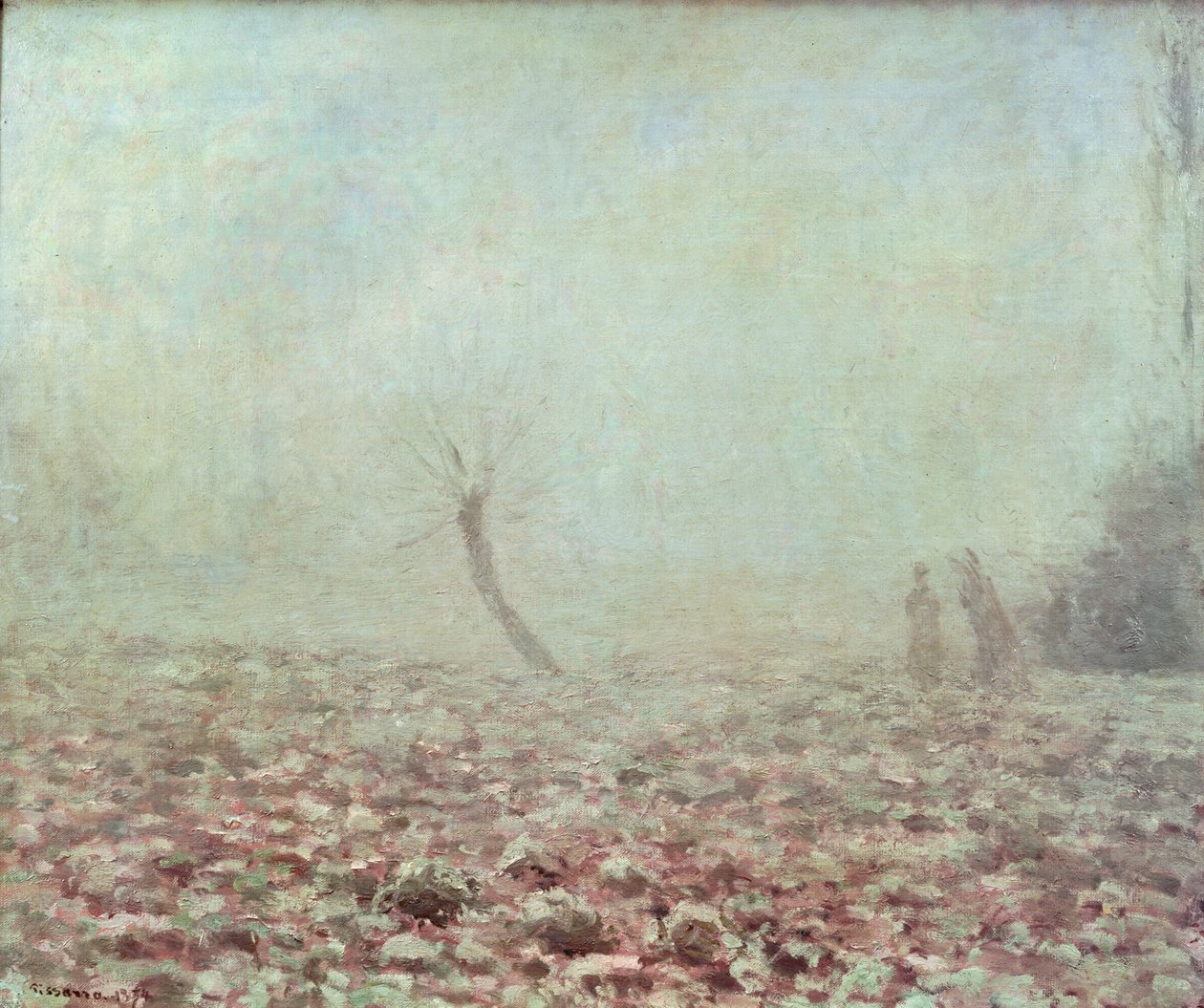風景、1874 作： カミーユ・ジェイコブ・ピサロ