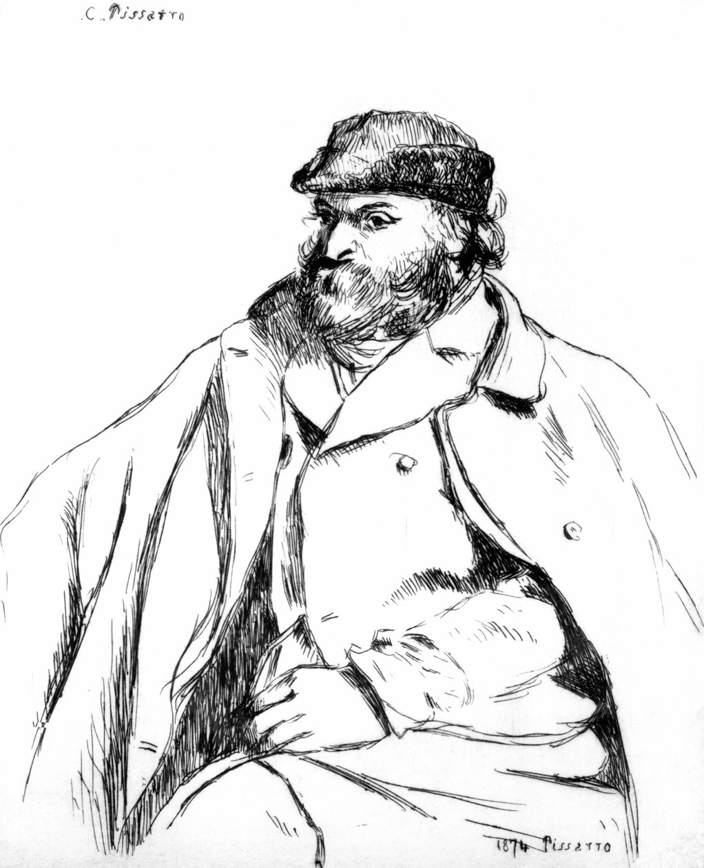 セザンヌの肖像、1874 作： カミーユ・ジェイコブ・ピサロ