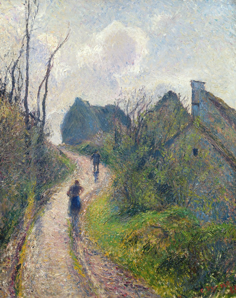 オスニーへのロードクライミング、1883年 作： カミーユ・ジェイコブ・ピサロ