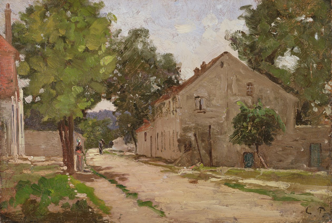 Route de Port-Marly、c.1860-67 作： カミーユ・ジェイコブ・ピサロ