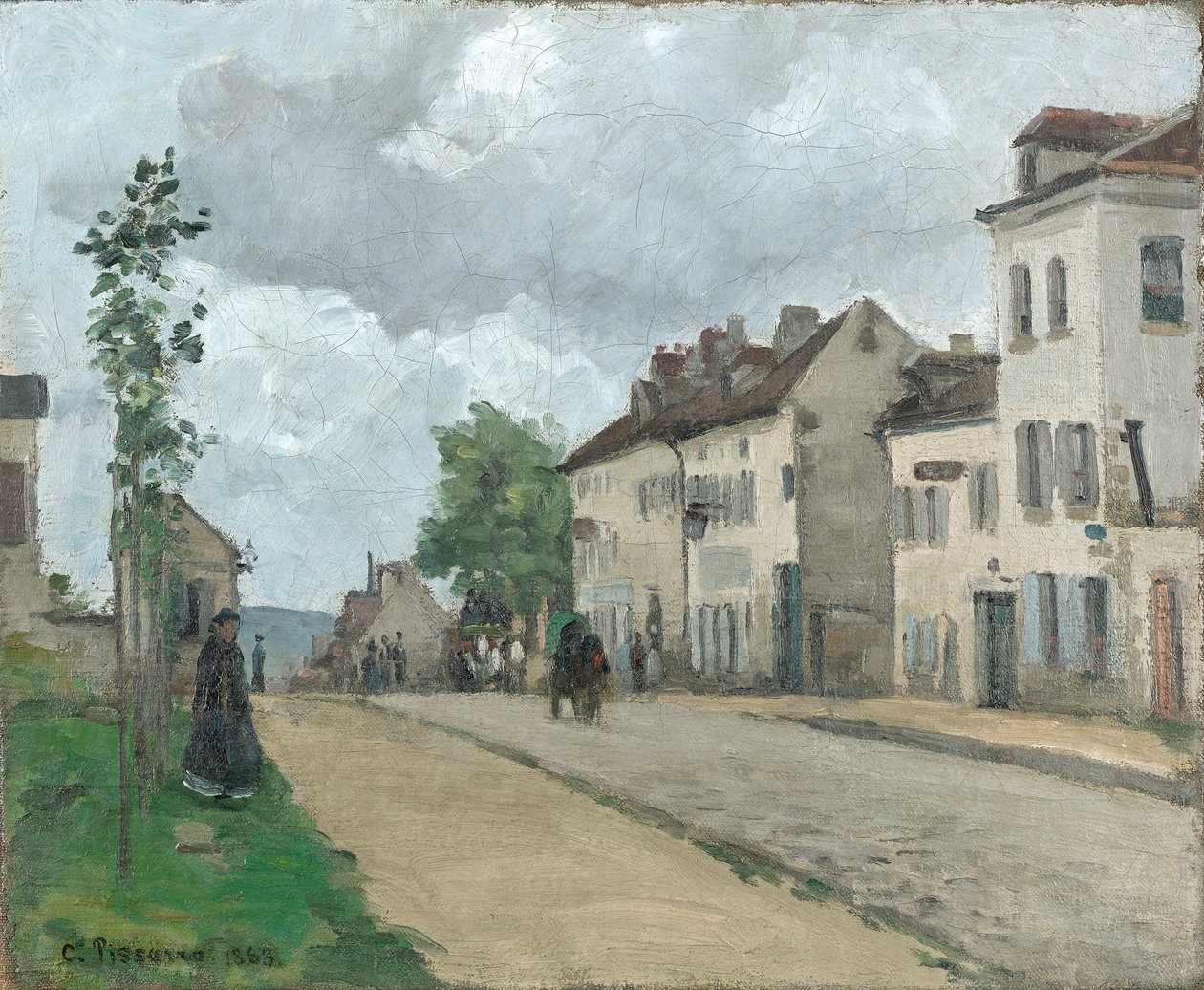 ポントワーズ通り (Rue de Gisors) 作： カミーユ・ジェイコブ・ピサロ