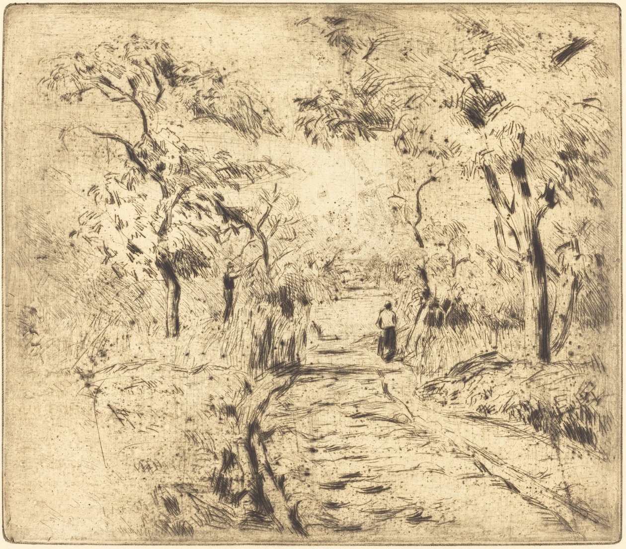 In the Fields at Ennery (Dans les champs, a Ennery) 作： カミーユ・ピサロ