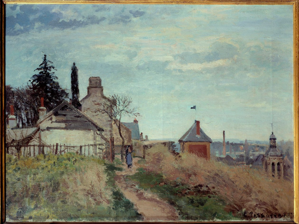ポントワーズの正義の宮殿 カミーユ・ピサロ（1830-1903）の絵画 1872年 日 0.4x0.54 m パリ、オルセー美術館 作： カミーユ・ジェイコブ・ピサロ