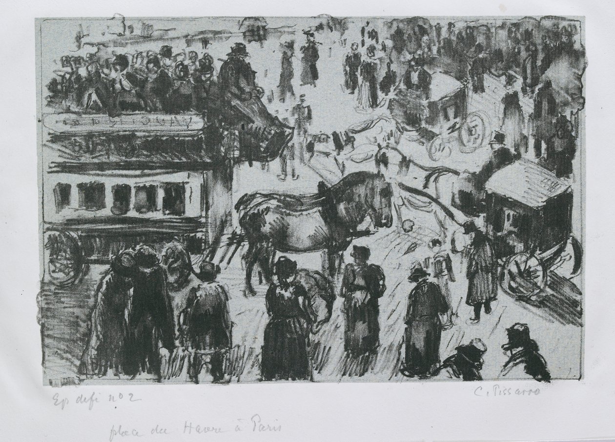 アーブル広場、パリ、c1897 作： カミーユ・ピサロ