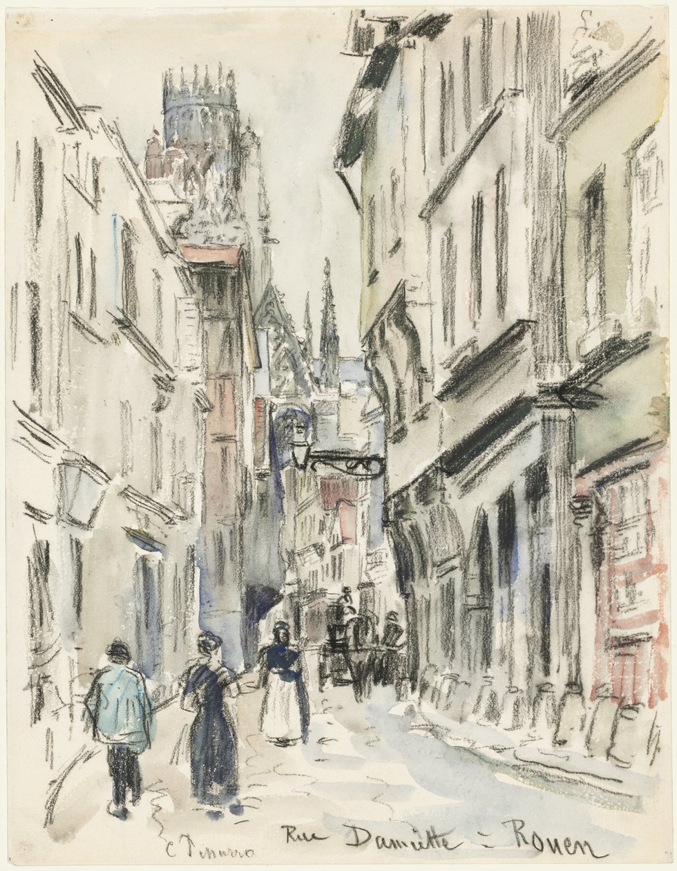 Rue Damiette, ルーアン 作： カミーユ・ピサロ