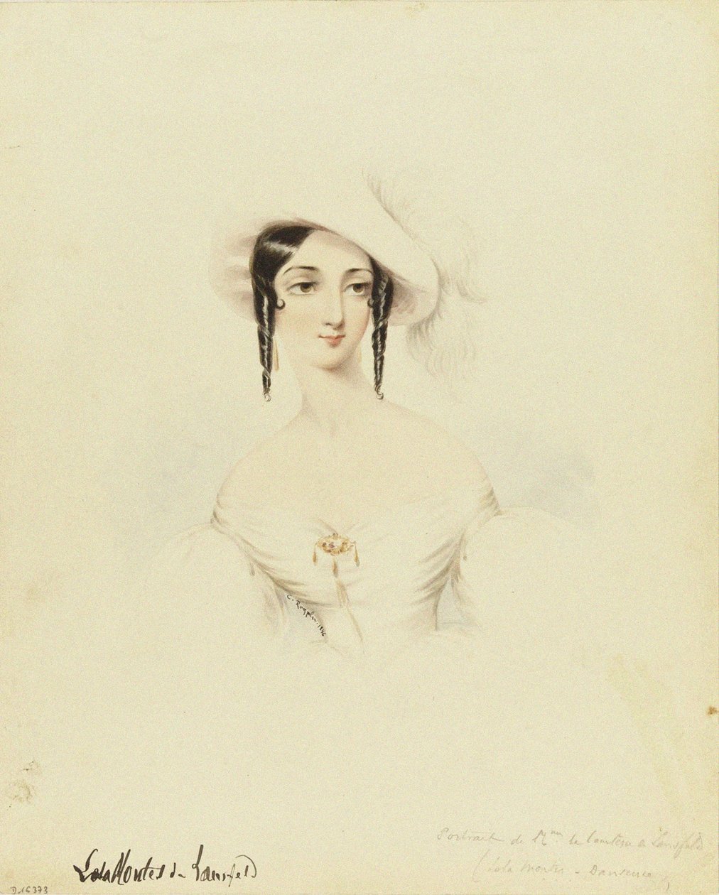 ダンサー ローラ モンテスの肖像画 1821 ～ 1861 年、1846 年。 作： カミーユ・ロクプラン