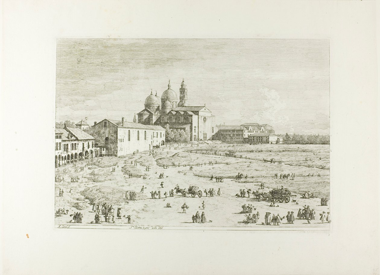 S. Giustina in prà della Vale, from Vedute 作： カナレット