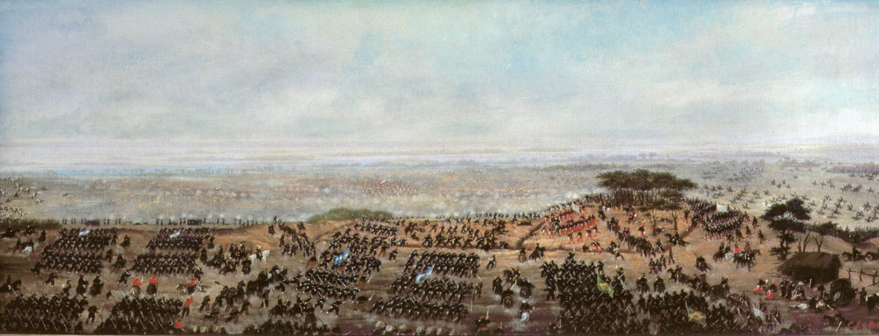 三国同盟戦争図絵より「屋台」の戦い 作： チャンディドロペス