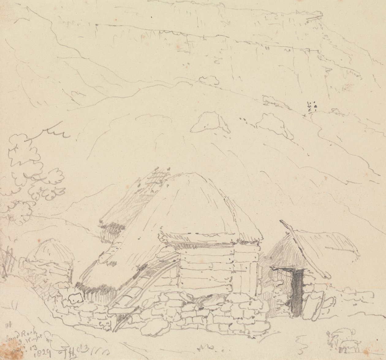 1829年8月13日、ワイト島サンドロックにて 作： キャプテン。トーマス・ヘイスティングス