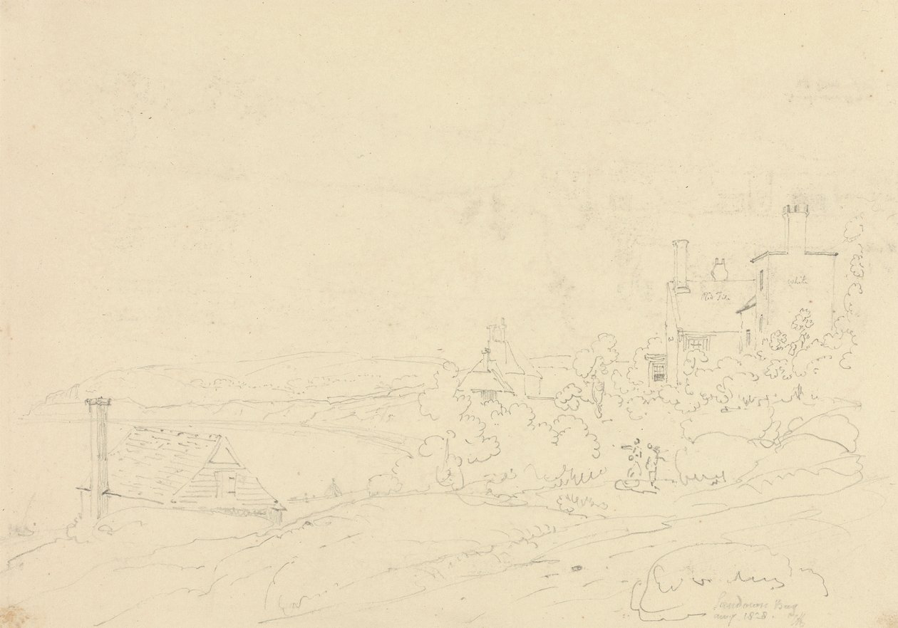 Baía de Sandown, Ilha de Wight, agosto de 1828 作： キャプテン。トーマス・ヘイスティングス