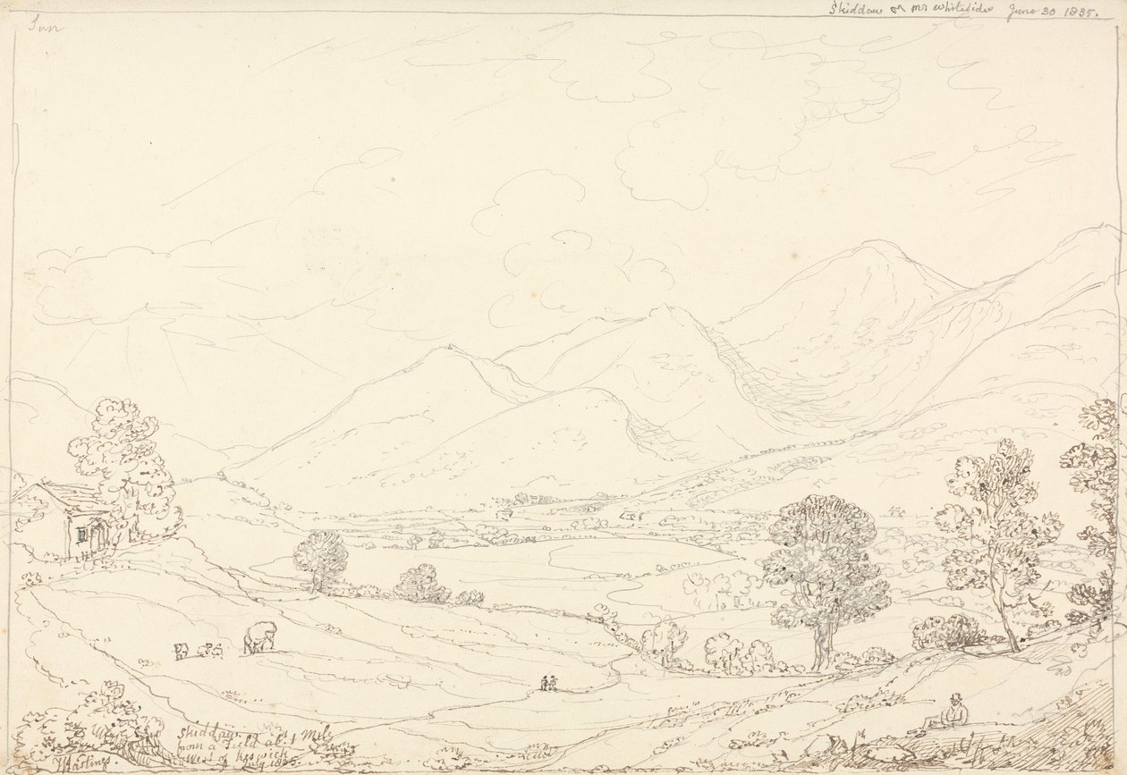 Skiddaw na casa do Sr. Whiteside, 30 de junho de 1835 作： キャプテン。トーマス・ヘイスティングス
