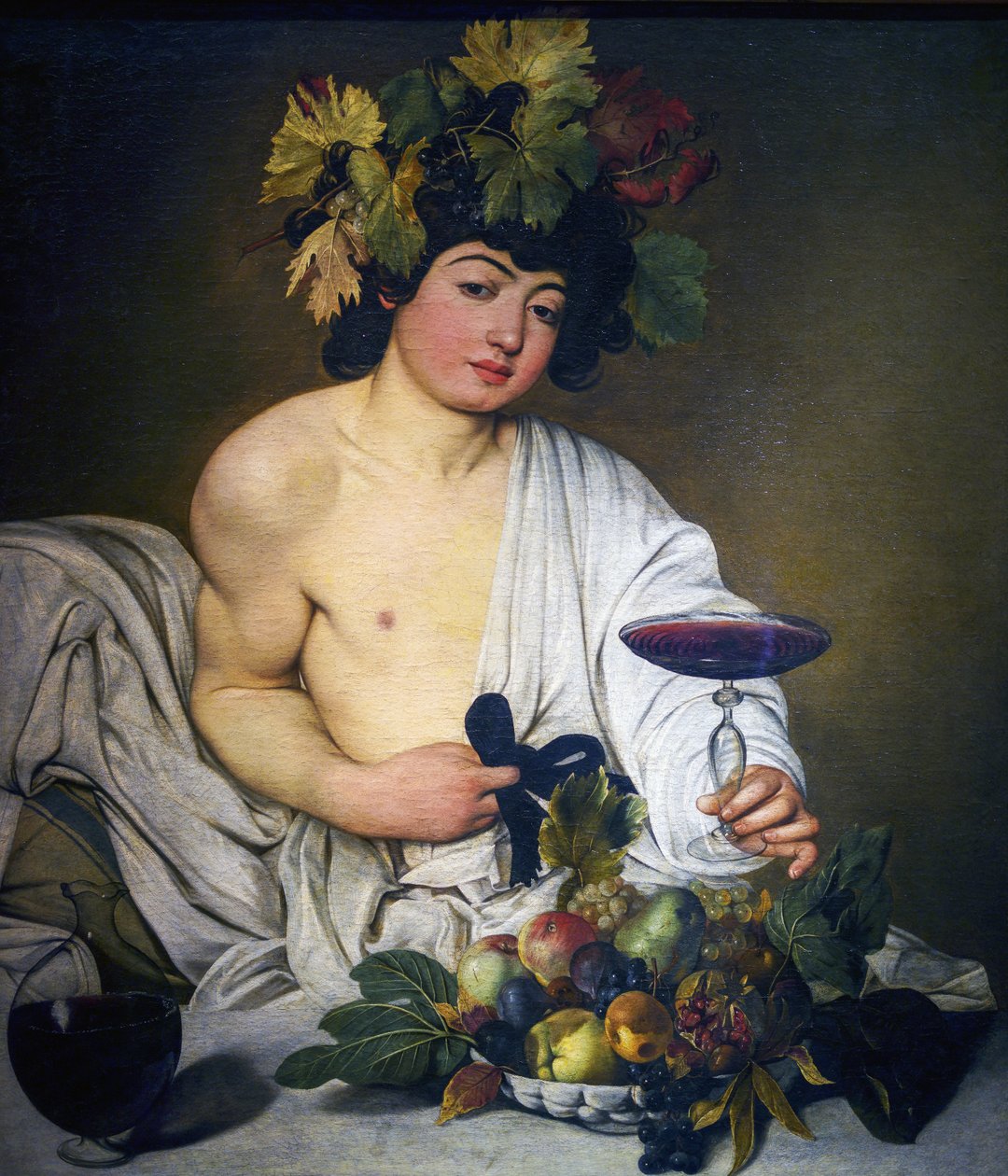 イタリア語： Bacco Bacchus 作： カラヴァッジョ